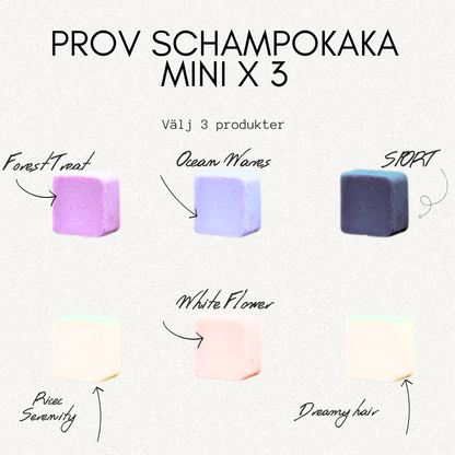 Mini shampoo bar sample x 3