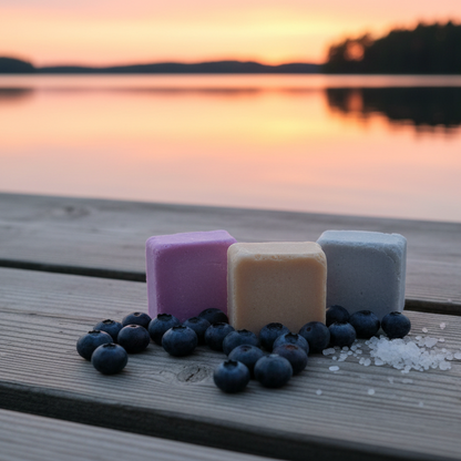 Mini brygga solnedgång