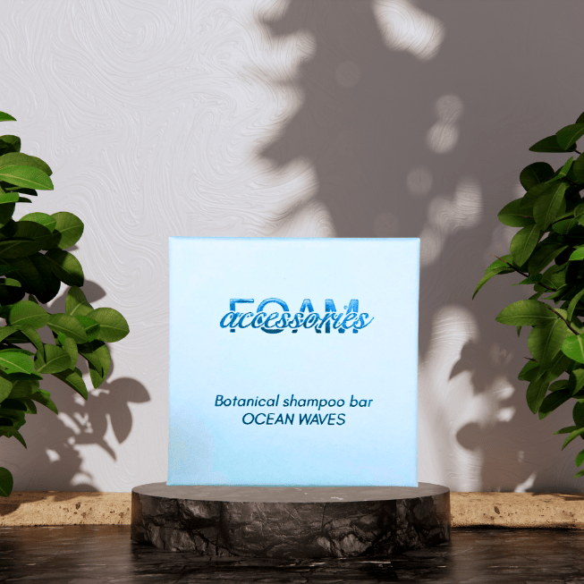 Schampokaka lockigt hår - Ocean Waves Shampoo bar.